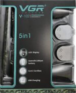 ⁦مجموعة حلاقة احترافية بتصميم مموه V-102 مع سلك ومقص شعر لاسلكي متعدد الأغراض من في جي ار، وقت التشغيل: 150 دقيقة V-299⁩ - الصورة ⁦2⁩