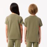 ⁦Lacoste Unisex Kids Contrast Stripe Logo T-shirt Modern⁩ - الصورة ⁦3⁩