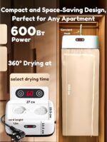 ⁦SUPREMIUM Portable Laundry Dryer, 600W Mini Electric With Foldable Bag, Compact Travel Timer for Clothes, RV, Apartment, Home Use, Perfect for Delicate Garments⁩ - الصورة ⁦2⁩