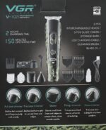 ⁦مجموعة حلاقة احترافية بتصميم مموه V-102 مع سلك ومقص شعر لاسلكي متعدد الأغراض من في جي ار، وقت التشغيل: 150 دقيقة V-299⁩ - الصورة ⁦3⁩