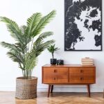 ⁦شجرة صناعية، شجرة نخيل أريكا بارتفاع 1.20 متر، شجرة نخيل كنتيا استوائية مزيفة للاستخدام الداخلي والخارجي في المنزل من رومودين⁩ - الصورة ⁦5⁩