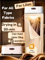 ⁦SUPREMIUM Portable Laundry Dryer, 600W Mini Electric With Foldable Bag, Compact Travel Timer for Clothes, RV, Apartment, Home Use, Perfect for Delicate Garments⁩ - الصورة ⁦6⁩