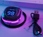 ⁦سماعة أذن لاسلكية بلوتوث Air39 Pro or Air31 Pro ، علبة شحن شفافة مضيئة، شاشة رقمية LED ملونة، تقنية V5.3، أسود أو أبيض ، متعدد الألوان⁩ - الصورة ⁦4⁩