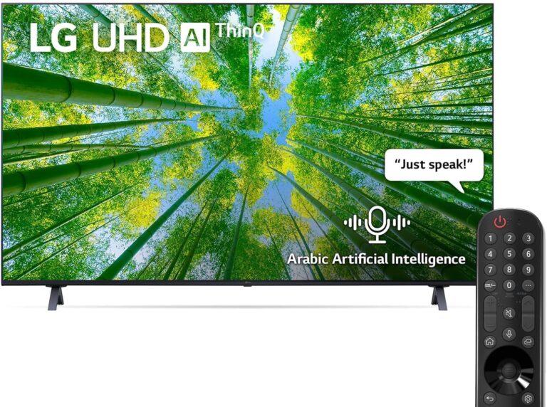 تلفزيون 4K UHD من سلسلة UQ7900 بتصميم شاشة سينما بتقنية المدى الديناميكي العالي HDR ونظام تشغيل ويب سمارت مع تقنية الذكاء الاصطناعي ثينك كيو- 60UQ79006LD (جديد) 60 بوصة من ال جي، أسود