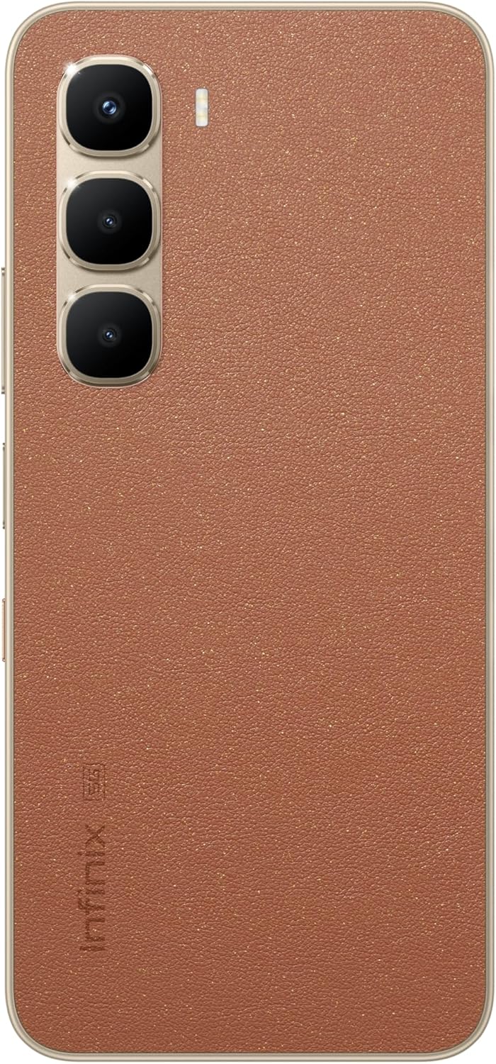 Infinix HOT 60 5G+ Smartphone – 6.7″ HD+ 120 Hz IPS Display • 6+6GB RAM + 128GB Storage • MediaTek Dimensity 7060 • 50MP Camera • 5 200mAh, 18W Battery • Caramel Glow • With Charger