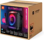 ⁦JBL Partybox Encore 2, Wireless Bluetooth Party Speaker with Wireless Mic, 15 Hours of Playtime, IPX4 Splashproof, Pro Sound with AI Sound Boost and Auracast Multi-Speaker Connection, Black⁩ - الصورة ⁦9⁩