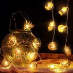 ⁦مصابيح خيالية لرمضان والعيد مصباح زينة رمضان وعيد مبارك بطول 6.5 قدم 10 فوانيس ليد لعيد المسلمين للحفلات والاحتفالات أحمر⁩ - الصورة ⁦6⁩