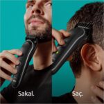 ⁦براون مجموعة تصفيف 9 في 1 5 MGK5420 للحية والجسم والاذن والأنف مع وقت تشغيل 100 دقيقة وحقيبة - اسود/رمادي⁩ - الصورة ⁦2⁩