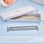 ⁦MOFREE Beaded Bracelet Compatible for Apple Watch Band 40mm/38mm/41mm Series 8/7/SE/6/5/4/3/2/1 Women Fashion Handmade Elastic Stretch Strap for iWatch Bands Replacement Blue⁩ - الصورة ⁦7⁩