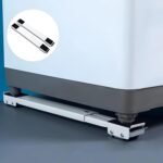 Durable wheeled stand for heavy duty electrical appliances, 2 pieces adjustable fit various sizes washing machines and refrigerators - الصورة 8