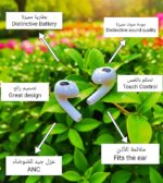 ⁦سماعة اذن برو 4 ، سماعات أذن لاسلكية بلوتوث - الجيل الرابع - مع علبة شحن، بطارية مميزة , تقنية عزل الضوضاء، ميكروفون مزدوج، متوافقة مع أجهزة أبل وأندرويد وجميع الاجهزة ، أبيض⁩ - الصورة ⁦5⁩
