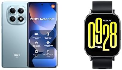 XIAOMI Redmi Note 15 5G Smartphone (12+512 GB), 108 MP camera, Glacier Blue,18 Months Local Warranty + Free Redmi Watch 5 Active Smartwatch 18 Day Battery, 140+ Sports Modes