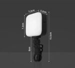 ⁦مصباح سيلفي LED للجوال مع مشبك، 3 اوضاع سطوع 3000-6500 كلفن، حلقة ضوء محمولة قابلة لاعادة الشحن للجوال واللابتوب والتقاط الصور والفيديو M-88⁩ - الصورة ⁦7⁩