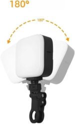 ⁦مصباح سيلفي LED للجوال مع مشبك، 3 اوضاع سطوع 3000-6500 كلفن، حلقة ضوء محمولة قابلة لاعادة الشحن للجوال واللابتوب والتقاط الصور والفيديو M-88⁩ - الصورة ⁦2⁩