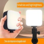 ⁦مصباح سيلفي LED للجوال مع مشبك، 3 اوضاع سطوع 3000-6500 كلفن، حلقة ضوء محمولة قابلة لاعادة الشحن للجوال واللابتوب والتقاط الصور والفيديو M-88⁩ - الصورة ⁦6⁩