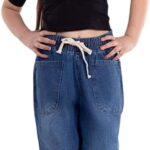 بنطلون بأرجل واسعة طراز st02 283 للبنات من ايجي وير، لون أزرق فاتح