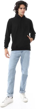 ⁦Andora mens Long Sleeves Fleeced Hoodie Sweatshirt (pack of 1)⁩ - الصورة ⁦6⁩
