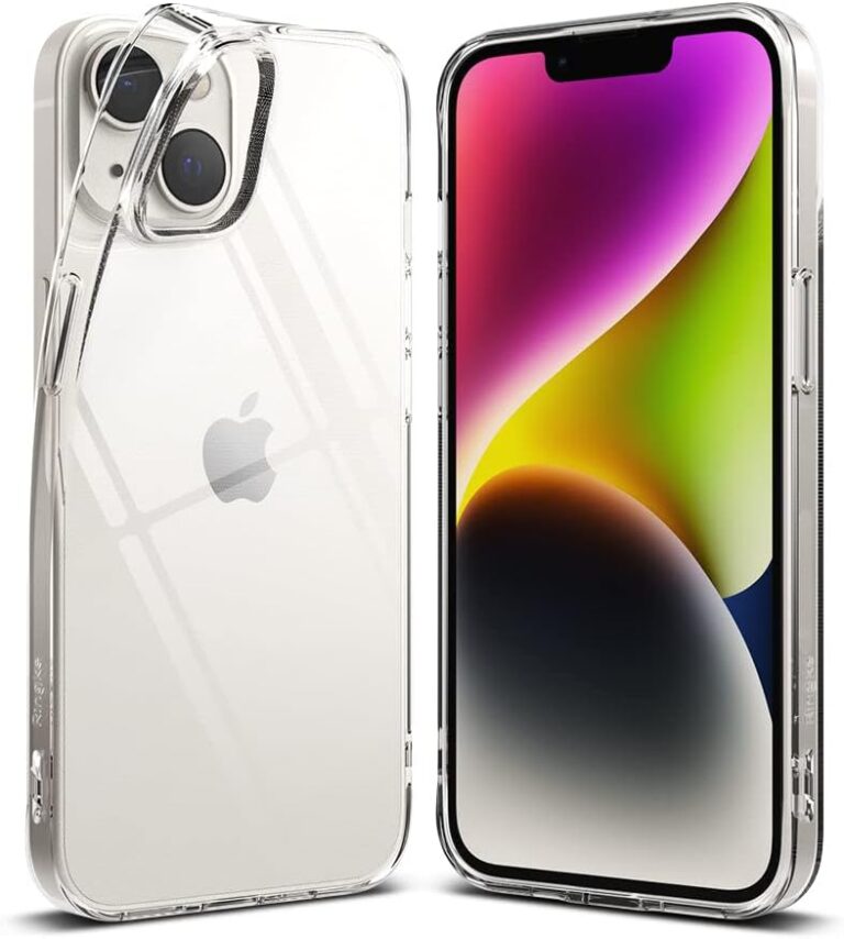 Ringke Air-S Series Case Compatible with iPhone 14 Plus 6.7 Inch, Air-S Series Thin Flexible Shockproof Slim TPU Lightweight Cover [ Anti-Slip ] - [ Designed for iPhone 14 Plus 6.7 Inch ]-Clear