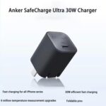 ⁦شاحن نانو الترا بمنفذ USB من النوع سي بقدرة 30 وات بدون كابل وسريع ويدعم PPS لموبايلات آيفون 16 و16 برو و16 برو ماكس و15 برو و15 برو ماكس و14 و13 وجالكسي واي باد من انكر، موديل A2337، لون أسود⁩ - الصورة ⁦2⁩