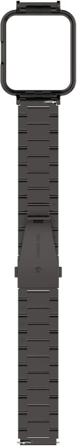 TenCloud Bands Compatible with Xiaomi Redmi Watch 2 Lite Activity Tracker Solid Stainless Steel Women Men Wristband Metal Watch Link Band with Protective Case for Redmi Watch 2 Lite - الصورة 2