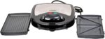 ⁦محضرة شطائر من أريون موديل 3-في-1، بتصميم عصري، مصنوعة من الفولاذ غير قابل للصدأ، لون ستانلس ستيل، قدرة 750 واط، مع طلاء مانع للالتصاق و لمسة باردة⁩ - الصورة ⁦8⁩