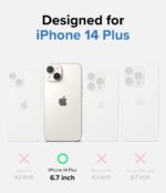 ⁦Ringke Air-S Series Case Compatible with iPhone 14 Plus 6.7 Inch, Air-S Series Thin Flexible Shockproof Slim TPU Lightweight Cover [ Anti-Slip ] - [ Designed for iPhone 14 Plus 6.7 Inch ]-Clear⁩ - الصورة ⁦2⁩