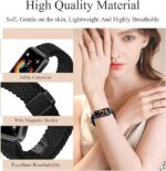 ⁦سوار ساعه نسيجي مرن من V Volt متوافق مع Huawei Band 10 – ألوان عصرية وخامة مريحة للرجال والنساء – تصميم قابل للتعديل⁩ - الصورة ⁦6⁩