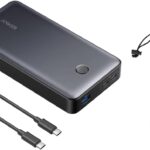 شاحن باور بانك محمول بسعة 24000 مللي امبير في الساعة وقدرة 65 وات مع 3 منافذ (USB نوع A وUSB نوع C) خفيف الوزن ومتين مع شنطة للحمل للاب توب وموبايل آيفون واي باد وسامسونج جالاكسي وغيرها من انكر، 537