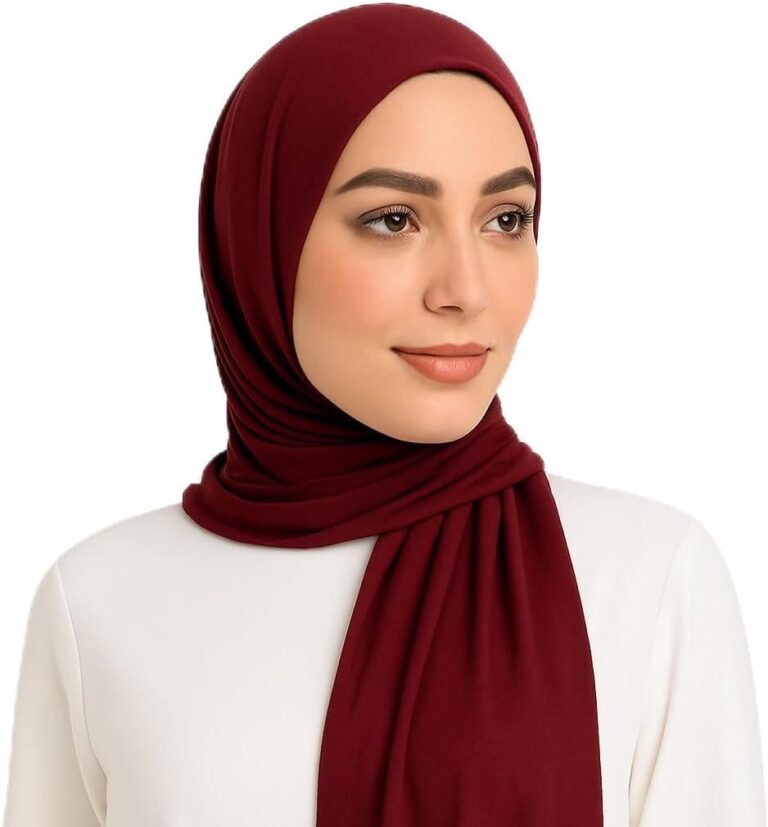 طرحة قطن ليكرا – خامة مريحة بجودة عالية – مقاس 2م × 60سم (نبيتي)