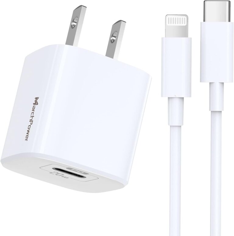 شاحن آيفون سريع معتمد من آبل، كابل USB نوع C إلى لايتنينج بطول 1.8 م بتقنية بي دي 3.0 20W نوع سي للشحن السريع مع قابس وسلك متوافق مع آيفون وآيباد 14 13 12 SE 11 برو ماكس XS XR