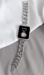 ⁦Replacement Band Compatible with Apple Watch 41mm / 40mm / 38mm, Stainless Steel Metal Linked Strap for Apple Watch Series 8 7 6 5 4 3 SE, 41mm/40mm/38mm⁩ - الصورة ⁦3⁩