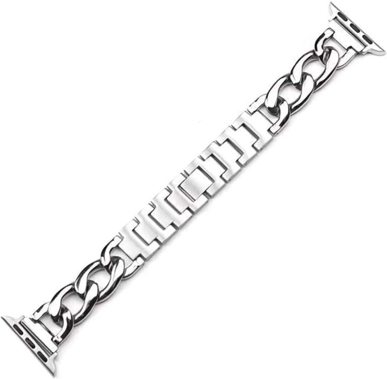 Replacement Band Compatible with Apple Watch 41mm / 40mm / 38mm, Stainless Steel Metal Linked Strap for Apple Watch Series 8 7 6 5 4 3 SE, 41mm/40mm/38mm