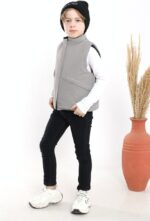 ⁦جاكيت أطفال بدون أكمام يلبس عالوجهين⁩ - الصورة ⁦7⁩