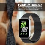 ⁦سوار ساعة معدني بديل وعصري قابل للتعديل من V Volt متوافق مع Samsung Galaxy Watch Fit 3 ، تصميم ميلانو شبكي مغناطيسي من الفولاذ المقاوم للصدأ للرجال والنساء.⁩ - الصورة ⁦5⁩