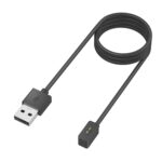 كابل شحن مغناطيسي لساعة 3 اكتيف، باند 8، باند 2 – شاحن USB 1 م، لون أسود