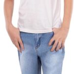 بنطلون بأرجل واسعة للأولاد بلون أزرق فاتح