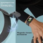 ⁦سوار ساعة معدني بديل وعصري قابل للتعديل من V Volt متوافق مع Samsung Galaxy Watch Fit 3 ، تصميم ميلانو شبكي مغناطيسي من الفولاذ المقاوم للصدأ للرجال والنساء.⁩ - الصورة ⁦3⁩