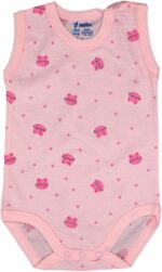 Papilon Girls 3604 Sleeveless Bodysuit Base Layer Underwear, Pink, 0-3Month