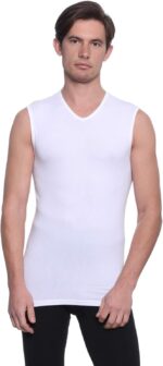 Dice Mens V-Neck Sleeveless Solid Muscle Tee Undershirt (pack of 1)