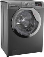 ⁦مجموعة أدوات منزلية من العربي (Sharp SJ-48C(ST)، ثلاجة ببابين بخاصية إذابة الثلج (نو فروست) من الستانلس ستيل - 340 لتر وغسالة هوفر اوتوماتيك بالكامل 7 كيلوجرام، لون فضي H3WS173DC3R-ELA)⁩ - الصورة ⁦5⁩