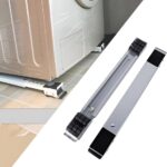 Durable wheeled stand for heavy duty electrical appliances, 2 pieces adjustable fit various sizes washing machines and refrigerators