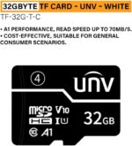 ⁦بطاقة ذاكرة / كارت ميموري سعة 32 جيجابايت UNV MicroSD TF A1 للاستخدام المستمر 24/7 بأداء ثابت وموثوق – مناسب للهواتف الذكية وكاميرات المراقبة – موديل TF-32G-T-C⁩ - الصورة ⁦3⁩
