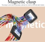 ⁦سوار ساعه نسيجي مرن من V Volt متوافق مع Huawei Band 10 – ألوان عصرية وخامة مريحة للرجال والنساء – تصميم قابل للتعديل⁩ - الصورة ⁦2⁩