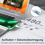 ⁦شاحن مزدوج - شريحة اصلية معتمدة من ام اف اي - 20 واط مع كيبل USB PD 3 - شاحن متوافق مع ايفون 11 و12 و13 و14 وX XS وبرو ماكس بلس⁩ - الصورة ⁦5⁩