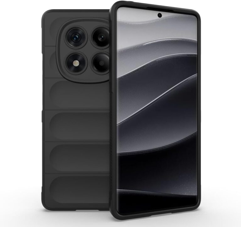 جراب متوافق مع شاومى Redmi Note 14 Pro 4G ، - غطاء مزدوج الحماية مصقول مقاوم للصدمات شديد التحمل و مقاوم للانزلاق مع حماية فائقة للكاميرا - غطاء واقي مضاد للخدش من Graby Shop - اسود