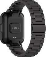 TenCloud Bands Compatible with Xiaomi Redmi Watch 2 Lite Activity Tracker Solid Stainless Steel Women Men Wristband Metal Watch Link Band with Protective Case for Redmi Watch 2 Lite - الصورة 5