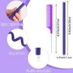 ⁦30 Pieces 9.45" Flexible Curling Rods, SEPGLITTER Twist Foam Hair Rollers Curlers Set No Heat Curlers Irons Steel Pintail Comb for Girls Foam Hair Curler for Long Short Hair (Purple)⁩ - الصورة ⁦2⁩