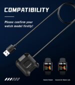 ⁦شاحن متوافق مع ساعة شاومي مي لايت / ريدمي ووتش قاعدة شحن محمولة سلك كابل بمنفذ USB بطول 1 متر من دلـع موبايلك اسود⁩ - الصورة ⁦5⁩