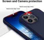⁦AWH Basic Case Heavy Duty Luxury Designed for iPhone 14 Pro Max Case, Silicone Shockproof Slim Thin Phone Case for iPhone 14 Pro Max 6.7 inch (Midnight Blue)⁩ - الصورة ⁦5⁩