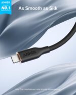 ⁦كابل من أنكر بطول 3 قدم نوع USB-C متوافق مع آيفون 16 و15 وماك بوك برو وماك بوك اير وآيباد برو وجالاكسي S24 وبيكسل 8⁩ - الصورة ⁦2⁩